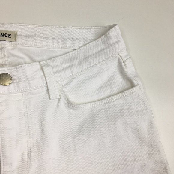 NWOT L'AGENCE Blanc/White THE DUKE 5 Pocket Ankle/Cropped Jeans - Picture 6 of 10